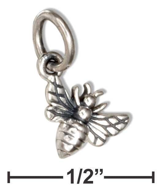 Silver Charms & Pendants Sterling Silver Tiny Bumble Honey Bee Charm JadeMoghul Inc.