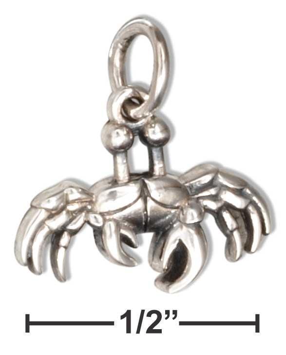 Silver Charms & Pendants Sterling Silver Tiny Crab Charm Pendant JadeMoghul Inc.