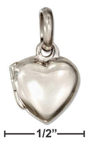 Silver Charms & Pendants Sterling Silver Tiny High Polish Heart Locket JadeMoghul