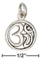 Silver Charms & Pendants Sterling Silver Tiny Round Ohm Pendant JadeMoghul