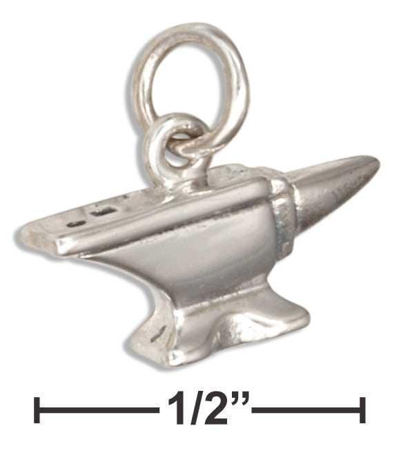 Silver Charms & Pendants Sterling Silver Tiny Tool Anvil Charm JadeMoghul