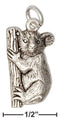 Silver Charms & Pendants Sterling Silver Tree Hugging Koala Bear Charm JadeMoghul Inc.