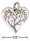 Silver Charms & Pendants Sterling Silver Tree Of Life Heart Charm JadeMoghul