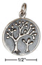 Silver Charms & Pendants Sterling Silver Tree Of Life Round Charm Mother And Baby Trees JadeMoghul Inc.
