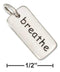 Silver Charms & Pendants Sterling Silver Two Sided "Breathe" Message Tag Charm JadeMoghul Inc.