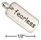 Silver Charms & Pendants Sterling Silver Two Sided "fearless" Message Tag Charm JadeMoghul