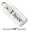 Silver Charms & Pendants STERLING SILVER TWO SIDED "I LOVE HORSES" MESSAGE TAG CHARM JadeMoghul