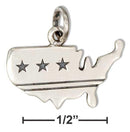 Silver Charms & Pendants Sterling Silver Usa Charm With Stars And Stripes JadeMoghul