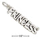 Silver Charms & Pendants Sterling Silver Vertical Message "princess" Charm JadeMoghul