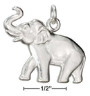 Silver Charms & Pendants Sterling Silver Walking Elephant Charm With Raised Trunk JadeMoghul Inc.