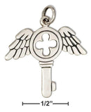 Silver Charms & Pendants Sterling Silver Winged Key Charm JadeMoghul