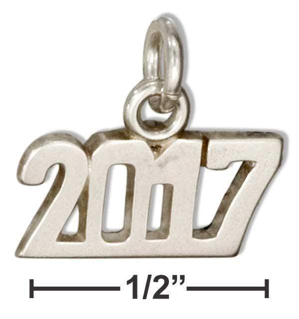 Silver Charms & Pendants Sterling Silver Year "2017" Charm JadeMoghul