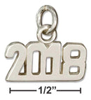 Silver Charms & Pendants Sterling Silver Year "2018" Charm JadeMoghul