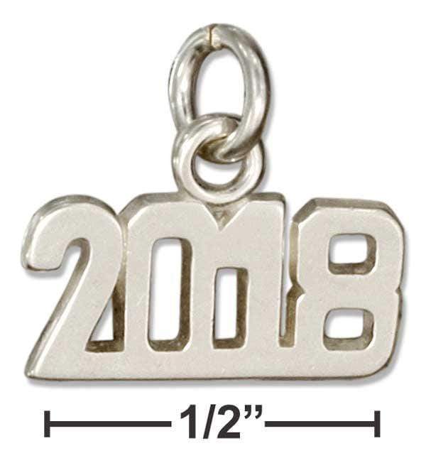 Silver Charms & Pendants Sterling Silver Year "2018" Charm JadeMoghul