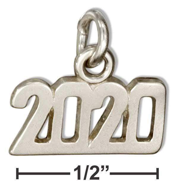 Silver Charms & Pendants Sterling Silver Year "2020" Charm JadeMoghul