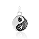 Silver Charms & Pendants Sterling Silver Yin And Yang Dog Paw Print Charm JadeMoghul