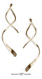 12 KARAT GOLD FILLED 1.5" SPIRAL STREAMER CURLY WIRE EARRINGS-Silver Earrings-JadeMoghul Inc.