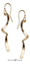 12 KARAT GOLD FILLED SINGLE TWIST DANGLE EARRINGS-Silver Earrings-JadeMoghul Inc.