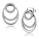 Silver Earrings BridalEarrings DA219 Stainless Steel Earrings with AAA Grade CZ Alamode Fashion Jewelry Outlet