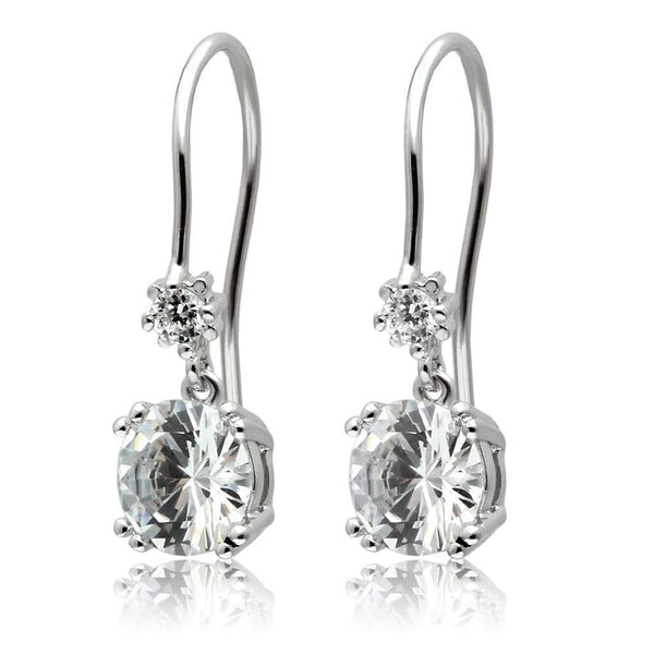 Silver Earrings Christmas Earrings 3W085 Rhodium Brass Earrings with AAA Grade CZ Alamode Fashion Jewelry Outlet