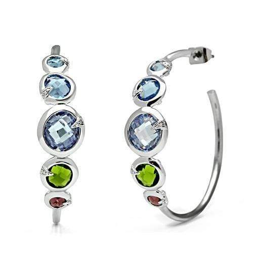 Silver Earrings Christmas Earrings 3W098 Rhodium Brass Earrings with AAA Grade CZ Alamode Fashion Jewelry Outlet