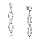 Silver Earrings Christmas Earrings 3W1045 Rhodium Brass Earrings with AAA Grade CZ Alamode Fashion Jewelry Outlet