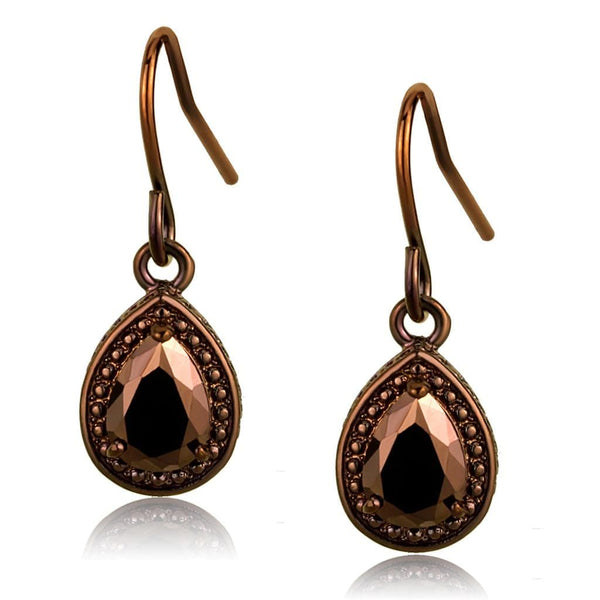 Silver Earrings Christmas Earrings 3W1114 Coffee light Brass Earrings with AAA Grade CZ Alamode Fashion Jewelry Outlet