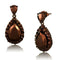 Silver Earrings Christmas Earrings 3W1134 Coffee light Brass Earrings with AAA Grade CZ Alamode Fashion Jewelry Outlet
