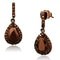 Silver Earrings Christmas Earrings 3W1136 Coffee light Brass Earrings with AAA Grade CZ Alamode Fashion Jewelry Outlet