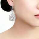 Christmas Earrings 3W1477 Rhodium Brass Earrings with AAA Grade CZ