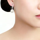 Christmas Earrings 3W1479 Rhodium Brass Earrings with Synthetic