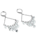 Christmas Earrings 3W300 Rhodium Brass Earrings with AAA Grade CZ