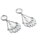 Christmas Earrings 3W301 Rhodium Brass Earrings with AAA Grade CZ