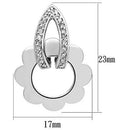 Christmas Earrings 3W302 Rhodium Brass Earrings with AAA Grade CZ