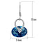Christmas Earrings 3W338 Rhodium Brass Earrings with Synthetic