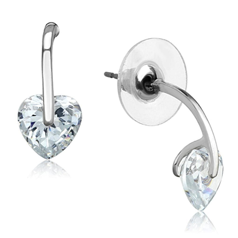 Christmas Earrings 3W612 Rhodium Brass Earrings with AAA Grade CZ