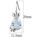 Christmas Earrings 3W622 Rhodium Brass Earrings with AAA Grade CZ