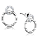 Christmas Earrings 3W641 Rhodium Brass Earrings with AAA Grade CZ