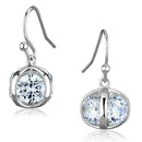 Christmas Earrings 3W644 Rhodium Brass Earrings with AAA Grade CZ