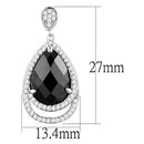 Christmas Earrings 3W658 Rhodium Brass Earrings with AAA Grade CZ