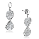 Christmas Earrings 3W663 Rhodium Brass Earrings with AAA Grade CZ