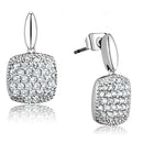 Christmas Earrings 3W691 Rhodium Brass Earrings with AAA Grade CZ