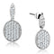 Christmas Earrings 3W692 Rhodium Brass Earrings with AAA Grade CZ