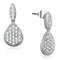 Christmas Earrings 3W696 Rhodium Brass Earrings with AAA Grade CZ