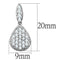 Christmas Earrings 3W696 Rhodium Brass Earrings with AAA Grade CZ