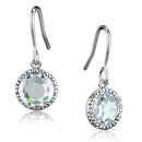 Christmas Earrings 3W698 Rhodium Brass Earrings with AAA Grade CZ