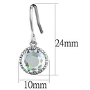 Christmas Earrings 3W698 Rhodium Brass Earrings with AAA Grade CZ