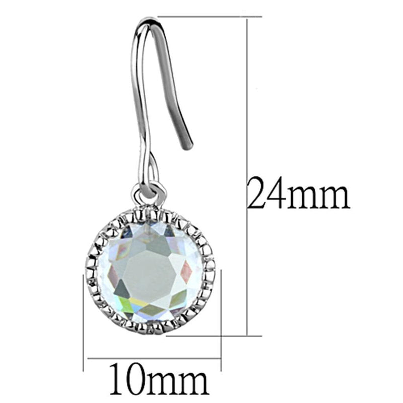 Christmas Earrings 3W698 Rhodium Brass Earrings with AAA Grade CZ