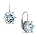 Christmas Earrings 3W701 Rhodium Brass Earrings with AAA Grade CZ