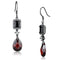 Christmas Earrings 3W706 Ruthenium Brass Earrings with CZ in Garnet